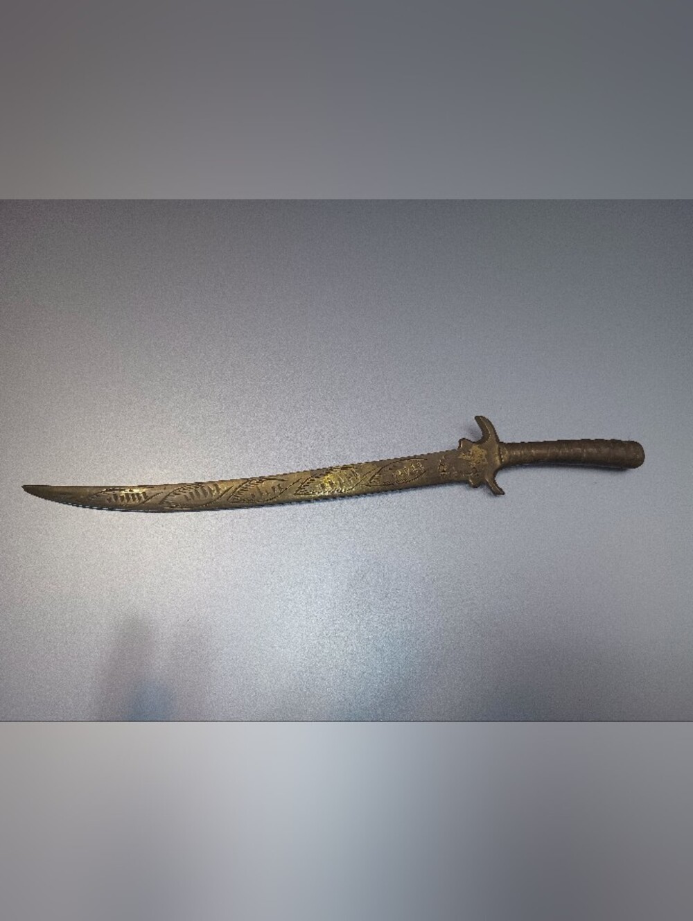 Vintage Sarna Brass India Sword Letter Opener. 5187-2
